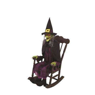 Rocking chair witch on halloween night